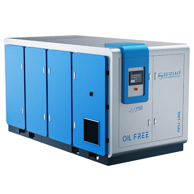 100% чист ПМ ВСД вијчани ваздушни компресор сувог типа без уља